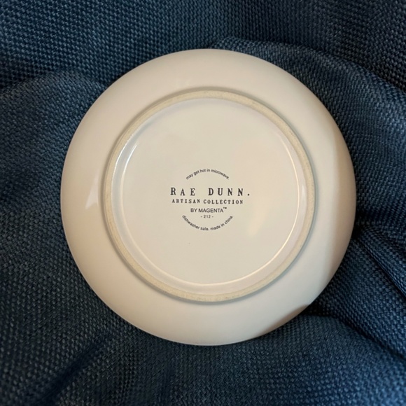 Rae Dunn Holiday Multicolor "PEACE" Appetizer Plate 6” Dishwasher Safe Excellent - Picture 3 of 3